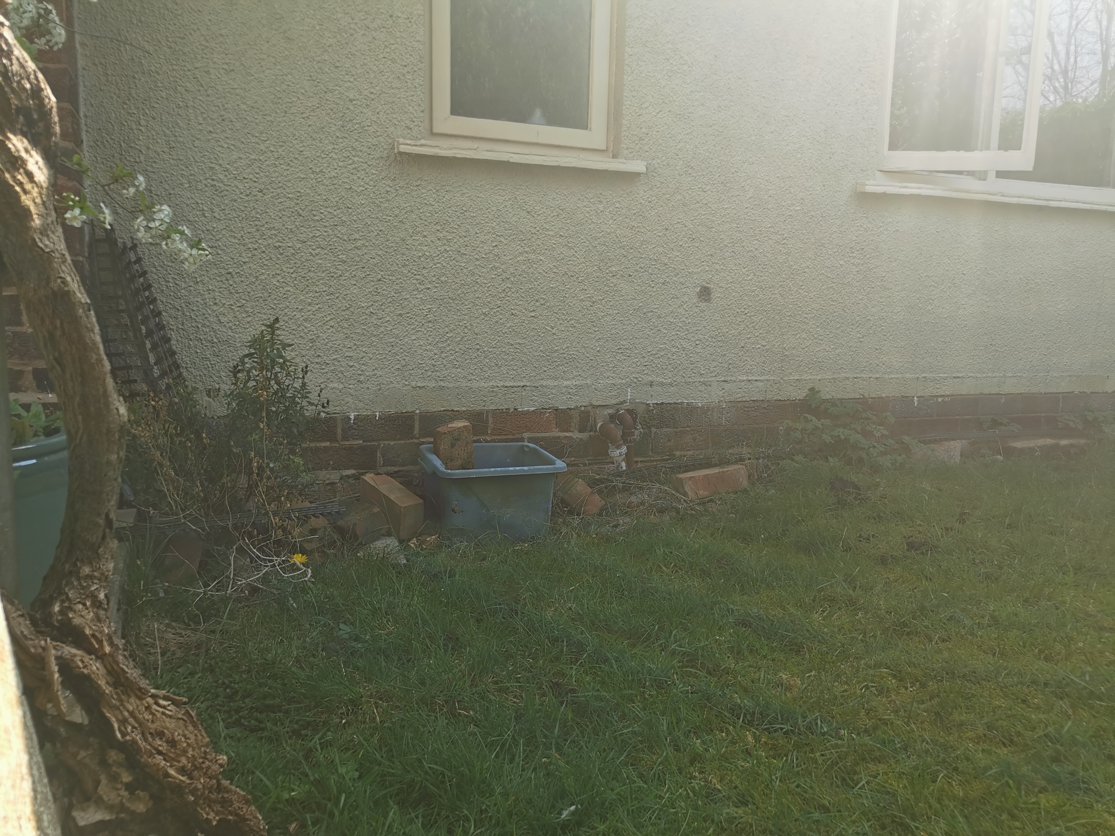 Side of bungalow