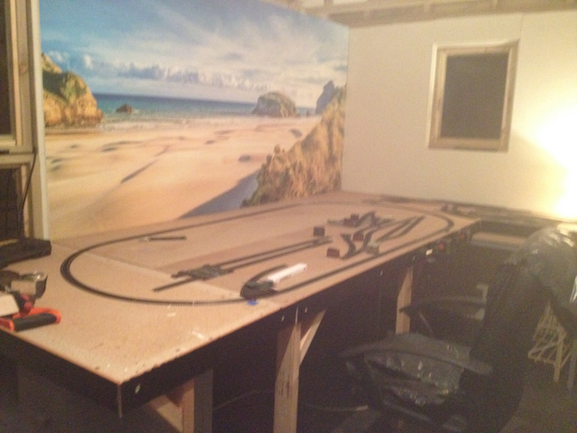 Dennis's part of shed for his oo gauge